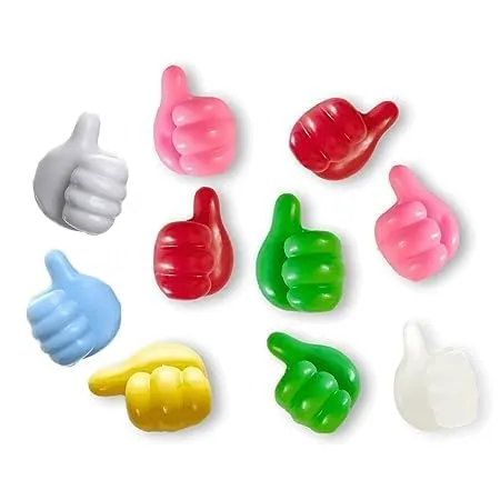 10 Pcs Thumb Shape Key Hooks Multifunctional Clip Holder Small Hand Wall Hooks Cute Car Adhesive Hooks