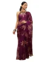 Vareli Floral Print Nara Chiffon Saree 59599