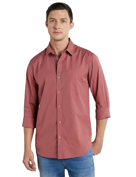 Men's Short Sleeve Spread Collar Premium Cotton Slim Fit Casual Shirts for Men