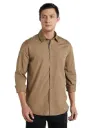 Men's Short Sleeve Spread Collar Premium Cotton Slim Fit Casual Shirts for Men