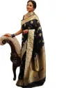 Women’s Banarasi Art Silk Saree with Traditional Woven Motifs | Elegant Ethnic Indian Sari