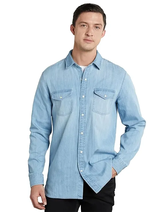 Men's Casual Cotton Denim Shirt (Regular Fit)