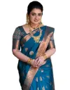 Women's Soft Banarasi Silk Jacquard Saree with Unstitched Blouse Piece
