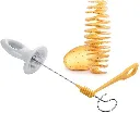 Stainless Steel Tornado Potato Spiral Cutter Slicer Chips 4 Spits Tower Making Twist Shredder
