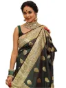 Women’s Banarasi Art Silk Saree with Traditional Woven Motifs | Elegant Ethnic Indian Sari