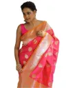 Women’s Banarasi Art Silk Saree with Traditional Woven Motifs | Elegant Ethnic Indian Sari