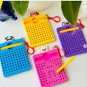 (Pack of 1, Multicolor), 2 in 1 Magnetic Toy – Magpad Keychain with Steel Balls Writing & Drawing Board Magnetism Toy for Kids, Stress Relief School Bag Pendant, Ages 3+ (Drawing Pad)