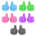 10 Pcs Thumb Shape Key Hooks Multifunctional Clip Holder Small Hand Wall Hooks Cute Car Adhesive Hooks Personalized Creative Non-Marking Silicone Hooks (10 pic Hook)