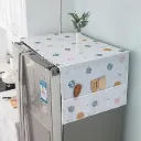 1Pc Fridge Cover for Top Single Door with Utility Pockets Washable Refrigerator Cover (Multicolor, 130*54 cm)