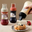 (Pack of 1, Multicolour) 5 Hole Squeeze Sauce Bottle (280ML)